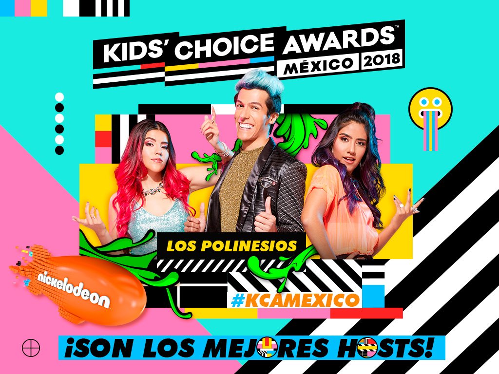 NickelodeonLA's tweet photo. ¡Así es! ¡Los chicos de @PlaticaPolinesi serán los encargados de hacer de los #KCAMexico 2018 algo ÉPICO! ¿Listos para las sorpresas y todo el slime? ¿Qué crees que están preparando? 😎 https://t.co/JHcWSgrxC0