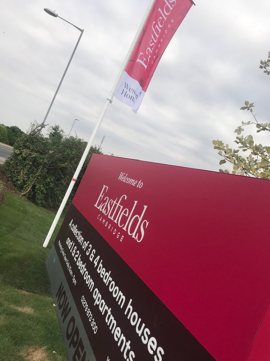 4site_implement's tweet photo. Signage, hoarding, flagpoles all completed for @WestonHomes #Eastfields which is a lovely development https://t.co/RjUl6Sz7Dk