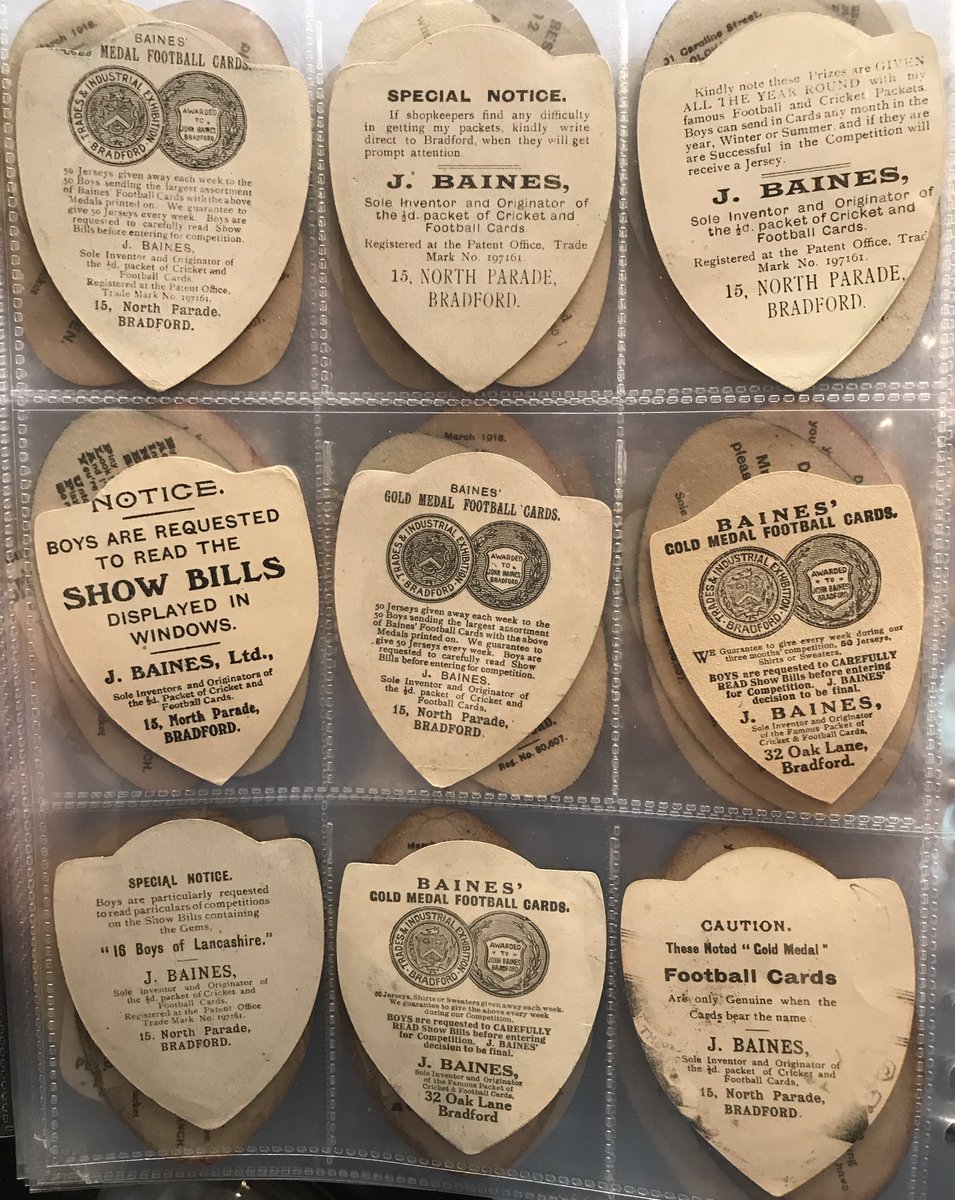 CardsJs's tweet image. We also have plenty of cards not on the website, like these J.Baines football shield cards. Please dm for info!  #JBaines #Baines #tradecards #football #cricket #ephemera #rugby #cricket #shields #vintage #collectable