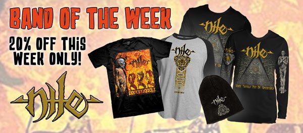 jsrdirect's tweet photo. ANNOUNCING 📣 ...this week's Band of the Week is @nilecatacombs ! Get 20% off all apparel and accessories NOW through Sunday! 🤘🤘https://t.co/jIAzZez4S7 #nile #jsrdirect #jsrmerch #technicalmetal #HeavyMetal #metalmerch https://t.co/CipQjFq6Fe
