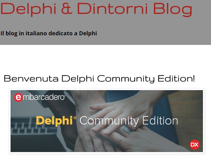 Tutte le novità sulla nuovissima #DelphiCommunityEdition su delphiedintorniblog! #wintechitalia @EmbarcaderoTech 
bit.ly/2NDHEls