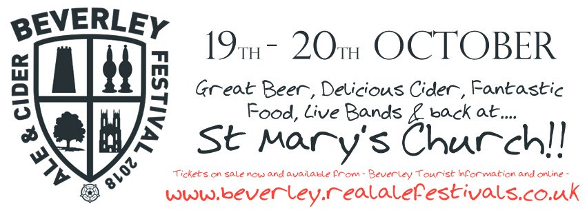 Beverley Beer and cider festival is going home!! buff.ly/2LsvbUi