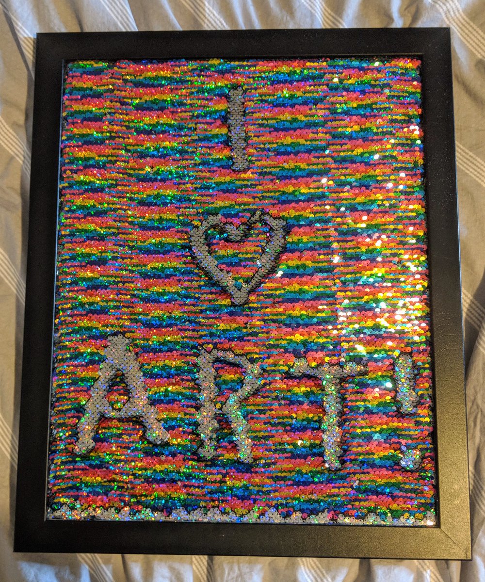 Just got my reversible sequin fabric today. I could play with it for hours. Can't wait to hang this up in my classroom for students to play with!