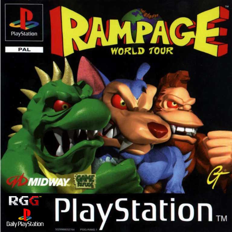 MiracleMan82's tweet photo. THE DAILY PLAYSTATION: Here's your chance to destroy a city without leaving your house. Pick between one of these three colossus and unleash chaos! RAMPAGE: WORLD TOUR #retrogaming #RGG #PSX https://t.co/LgRAoBhQop