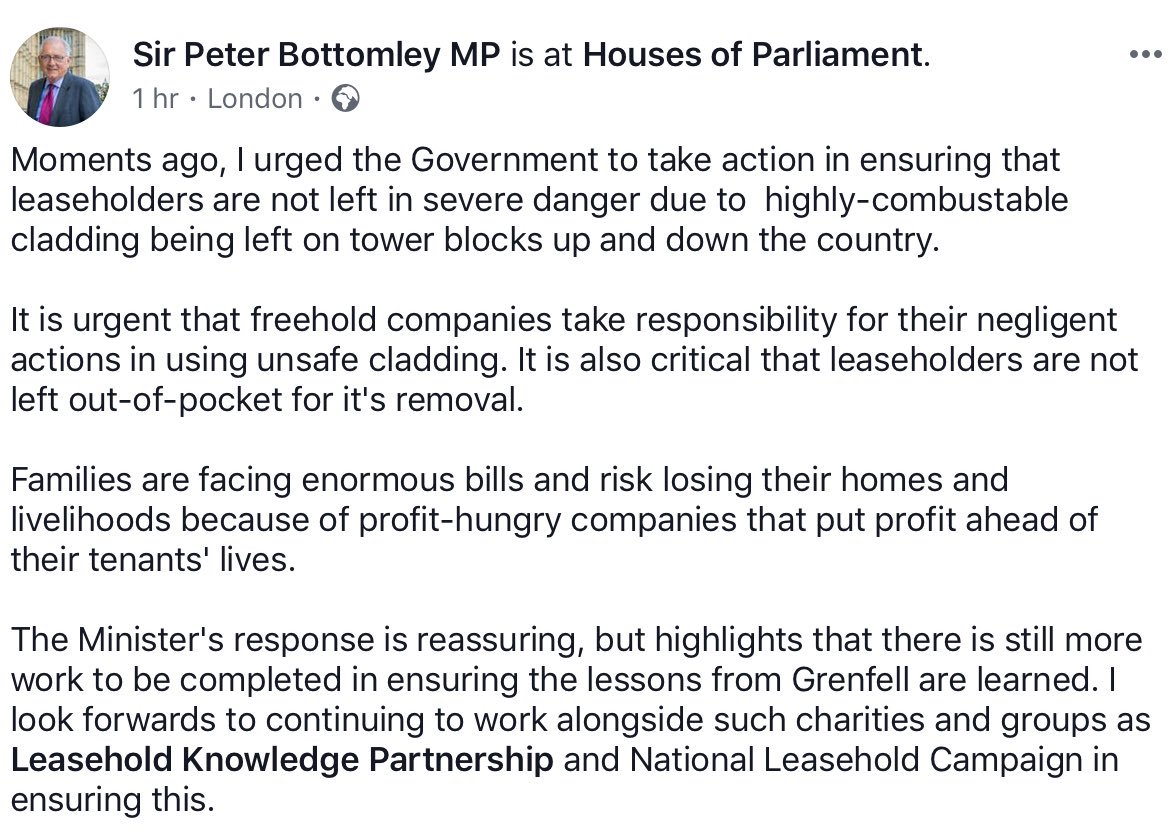 GqrMcr's tweet image. Great to see continued support by MP’s discussing this in parliament. Let’s just hope some real action happens soon. It’s taking too long #cladding #acmcladding #grenfell