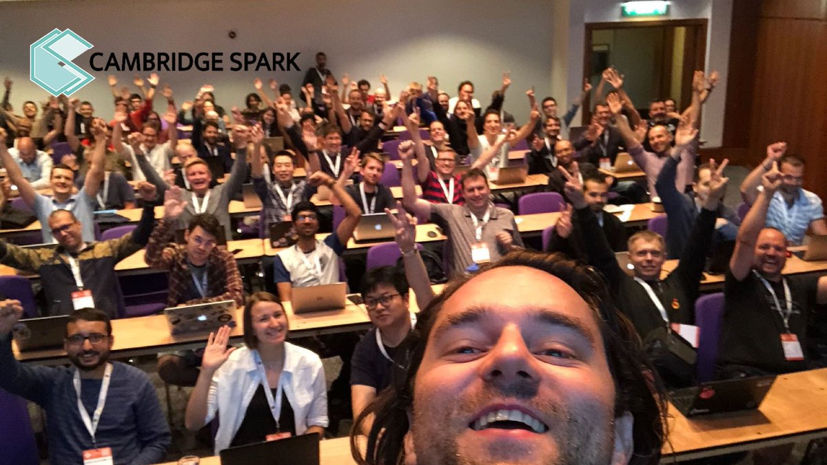 CambridgeSpark's tweet image. #Obligatoryworkshopselfie. What a great crowd! #EuroPython2018