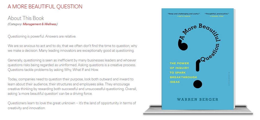 NEW! This week on the Global Reading Club, we're enjoying our latest bookshelf addition, "A More Beautiful Question". Check it out on our website!
intranet.ogilvy.com/group/the-read…
