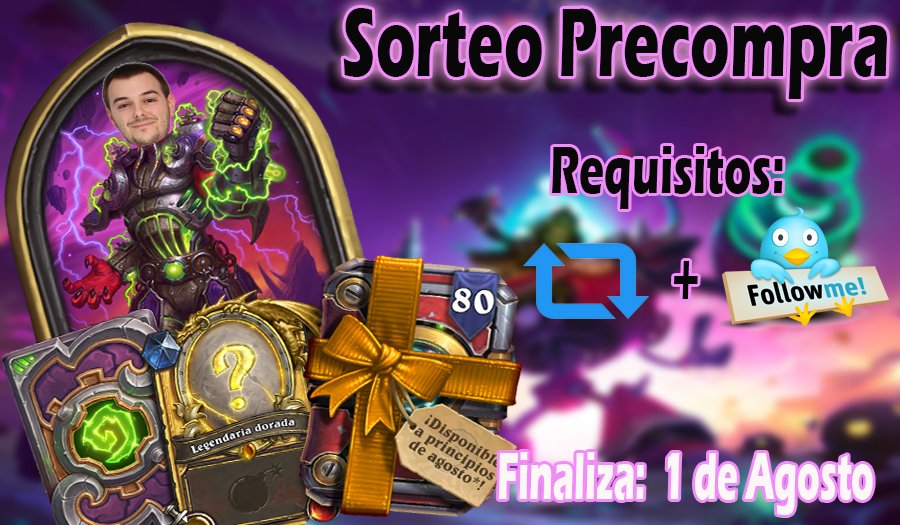 Para celebrar la llegada de la nueva expansión voy a sortear una precompra de 80 sobres que daré el 1 de Agosto en stream.
Para participar:👇