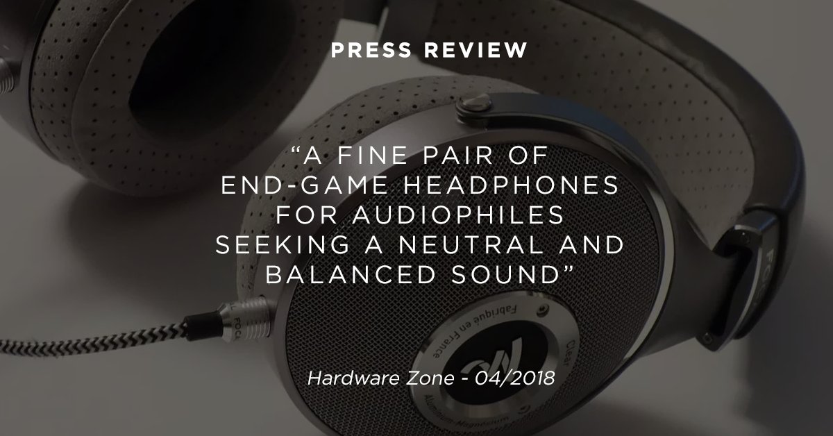Focal_UK's tweet photo. "A fine pair of end-game headphones for audiophiles seeking a neutral and balanced sound" check out the full #FocalClear review from @hardwarezone: https://t.co/rUB4aY4eqn https://t.co/8QXLD9hVC0