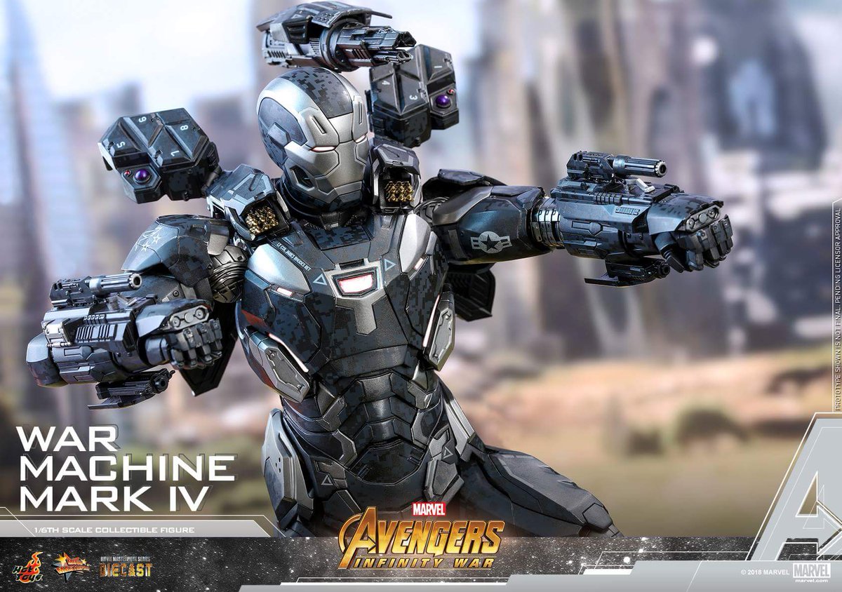 MCU_Direct's tweet photo. The War Machine Mark IV suit from AVENGERS: INFINTY WAR now has its own @hottoysofficial figure: https://t.co/wbHVFGzPab