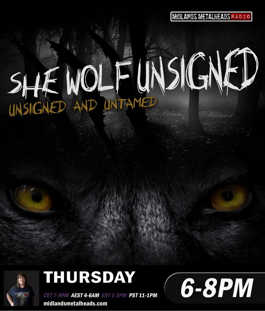 SheWolf_UK's tweet photo. For  the BEST of UNSIGNED ROCK &amp; METAL. Dedicated to the Unsigned Music Scene. https://t.co/mJahYyXKFc, https://t.co/O5m2DJU9v4 https://t.co/bIrdoErIkB