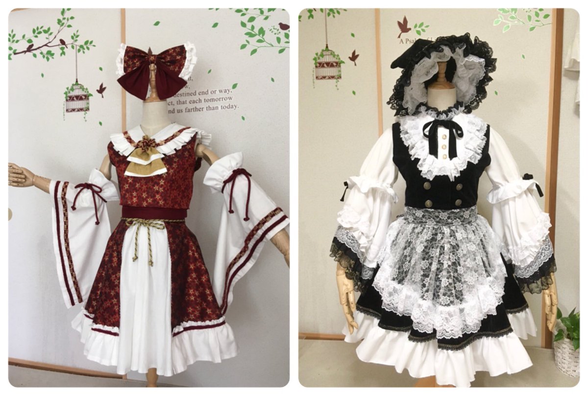 mihocos7716's tweet photo. [祝]！コス歴満2年！( ´ω` )/💓
って訳で
これまでの制作衣装を並べてみました。
画像1枚目から 古→新
アリス3着、魔理沙2着、霊夢4着、パチェ、映姫様、お燐。
迷走しまくりで、思う通りのものが出来るようになったのがやっと最近だ😭2年間の試行錯誤見てやってくださいませ…
 #DrizzleFactory https://t.co/XaPy20QXSx
