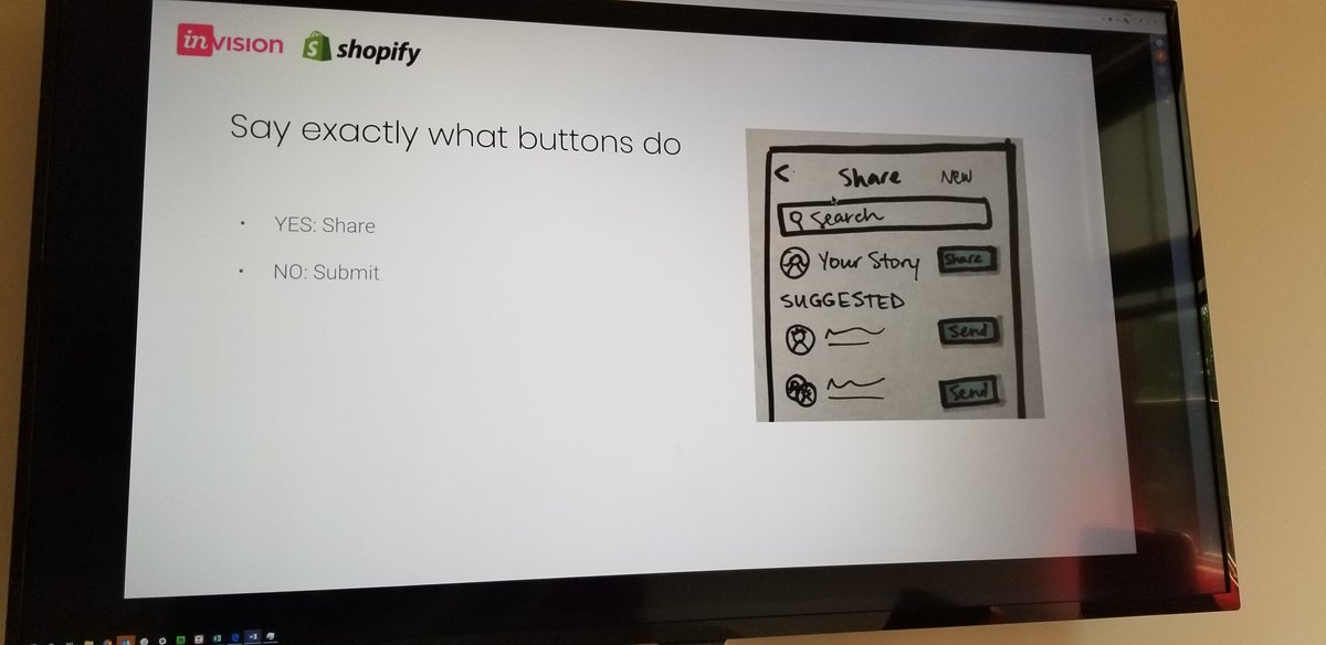 MamboMedia's tweet image. &quot;Make it clear what actions need to happen&quot; (use those!). A user never wants to &quot;submit&quot; to an e-commerce site.
#uxCopy
#ux
#designtalks
@bizsanford @InVisionApp