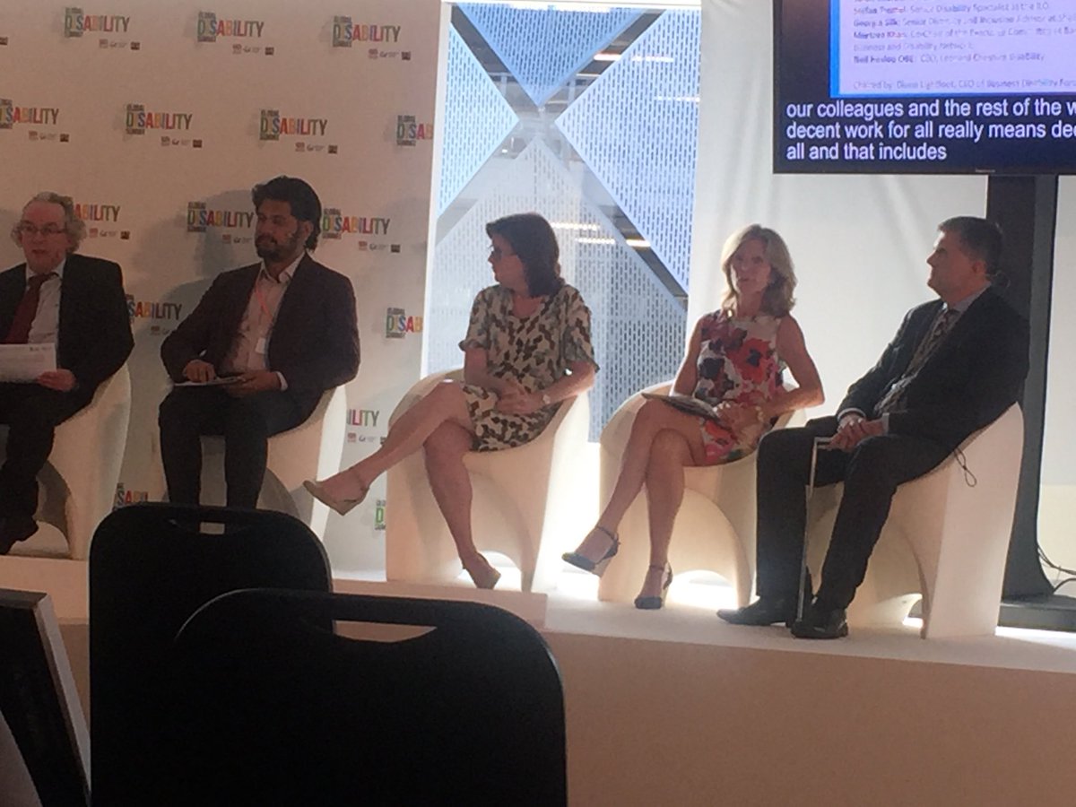Great to see our CEO <a href="/LeonardCheshire/">Leonard Cheshire</a> at the DfID global disability summit talking about the role of business in promoting disability inclusion.