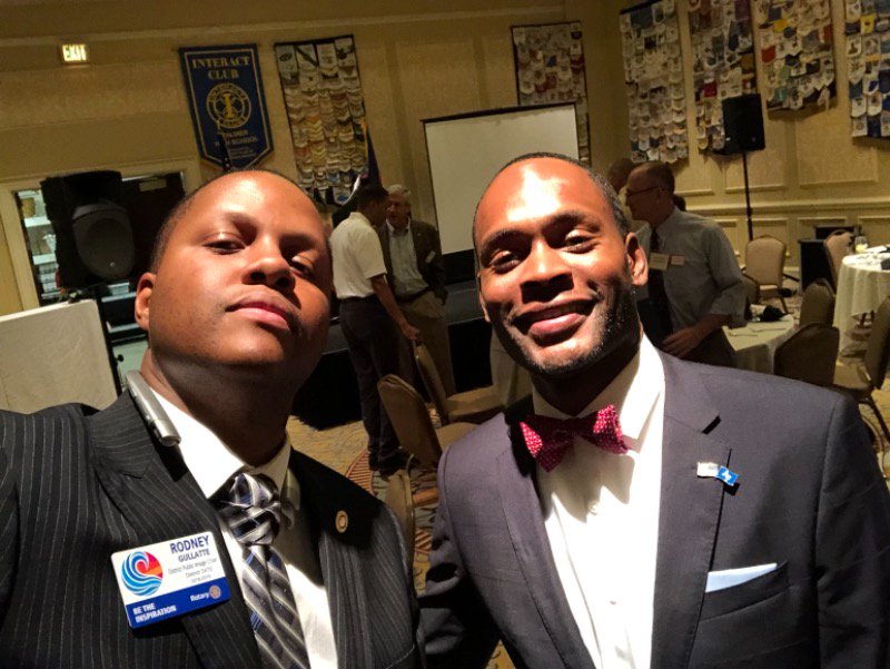 csblackbiz's tweet image. Pleasure to meet you Brother Jermaine.  Hope to see you back at the Rotary Club of Colorado Springs. Love your tie game bro! #4waytest #csrotary