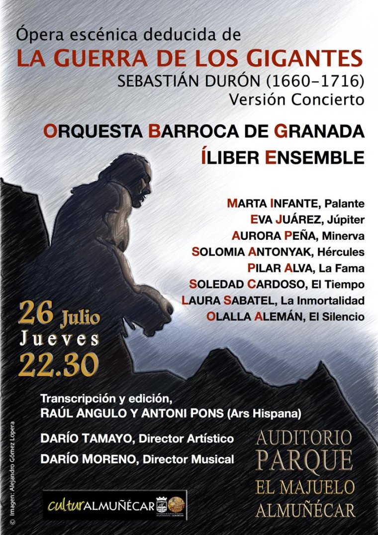 En el presente proyecto, la Orquesta Barroca de Granada e Íliber Ensemble se aproximan a la #ópera La Guerra de los Gigantes de #SebastiánDurón (1660-1716), una obra tan fascinante como poco conocida facebook.com/plugins/post.p…

26/07–22:30h–Parque El Majuelo

quehagogranada.blogspot.com/2018/06/la-gue…