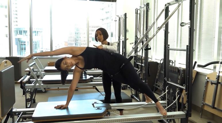 STOTT_PILATES's tweet photo. Exercise of the Month: Join Merrithew™ Lead Instructor Trainer Bianca Bolissian as she explores the different muscle groups and correct biomechanics of Side Plank on the V2 Max™ Plus Reformer from the ZEN•GA® repertoire. #MerrithewBlog https://t.co/IyVZlJD9DN https://t.co/1xGlSujyWV