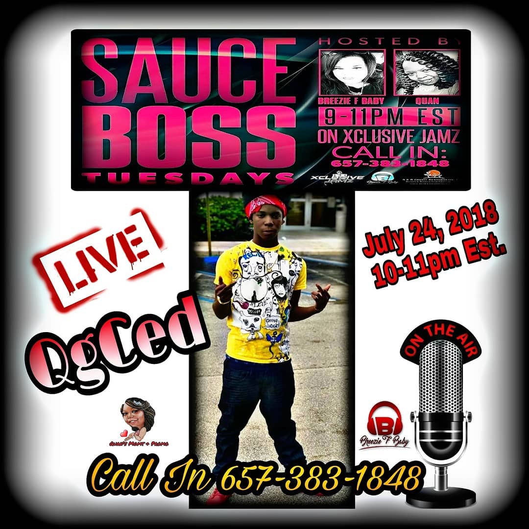 QuansPromo's tweet photo. 🔊🔊JOIN US LIVE ON THIS WEEK'S SAUCE BOSS TUESDAYS SHOW WITH ARTIST QGCED @rundown_ced #SauceBoss #SauceBossTuesdays #Radio #Interview #BossBabe #WomenInBusiness #NewArtist #NewMusic #Grinding #Hustle #HustleQueen #QuansPromo #QuansMgmt #LetsGo #Branding #BeYourself #BeYou https://t.co/qDYG7oqt7V