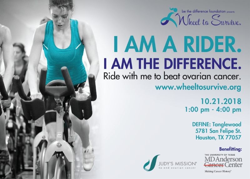GynOncHouston's tweet photo. Judy's Mission is one of the beneficiaries of the Be the Difference Foundation's Wheel to Survive cycle event in Houston on October 21st. Free registration for survivors! For more info or to register/donate: https://t.co/FBaEmZMfWt #GynOncHouston #FightCancer #WheelToSurvive https://t.co/0pzgHUqGfj