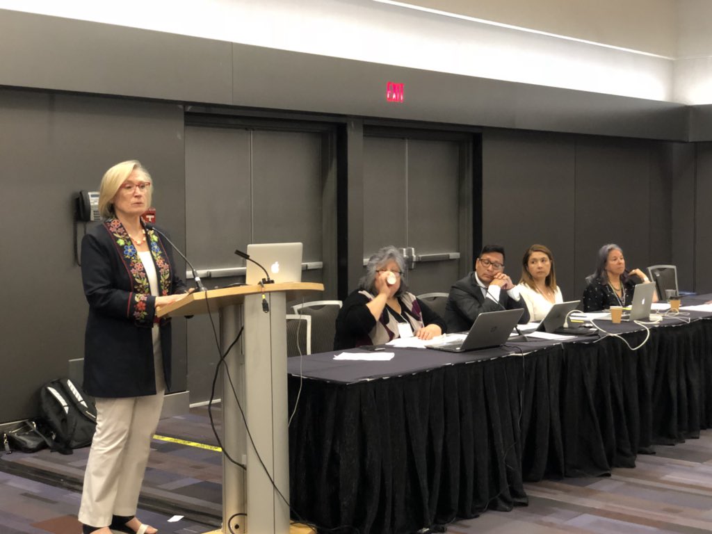 Hon. <a href="/Carolyn_Bennett/">Carolyn Bennett</a>, Minister of Crown-Indigenous Relations and Northern Affairs providing an update to BC Chiefs and leaders on proposed federal recognition and Implementation of Rights Framework. #cdnpoli #bcpoli