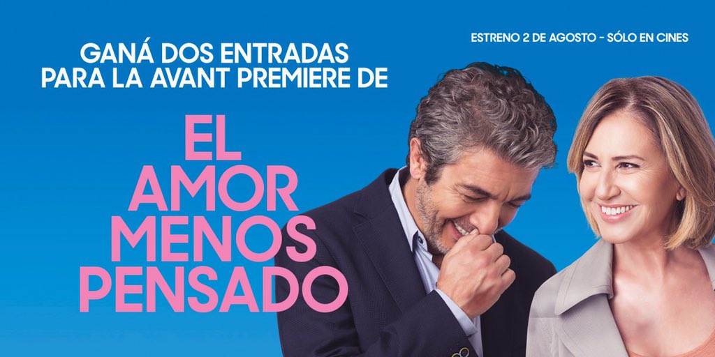 PatagonikFilms's tweet photo. ¡Vení a la avant premiere de la película del año! 🍿🎞 ¡Seguinos, retwitteá y podés ganar dos entradas a tu nombre! #ElAmorMenosPensado @BombitaDarin @fimersea https://t.co/uC0e7Aw8fG