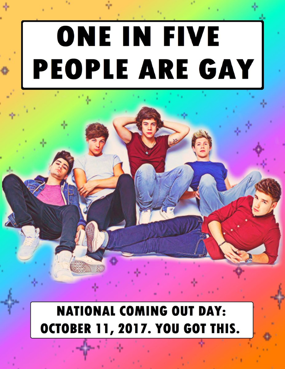 tbh_taybae's tweet image. Throwback to a poster I made for gay club &amp;amp; coming out day last year. Happy #8yearsOneDirection