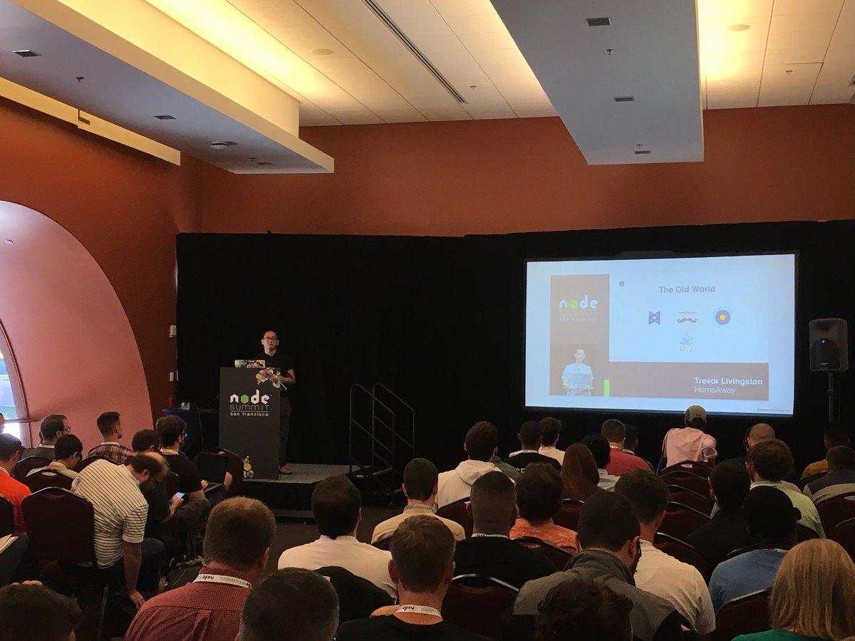 _joelalmeida's tweet photo. Awesome talk by @mannyluvstacos in @NodeSummit . Definitely proud of being part of your story.
#NodeSummit @homeawayjobs #lifeathomeaway https://t.co/CWup0ePZ84