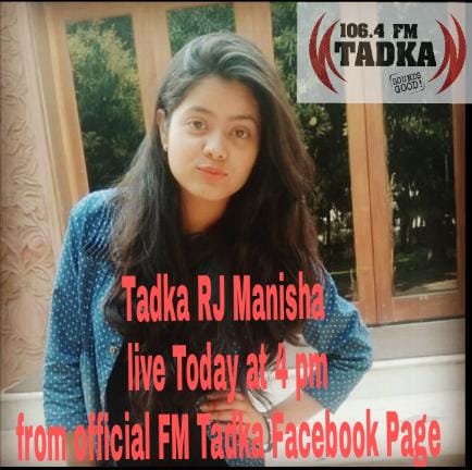 fm_tadka's tweet photo. Tadka RJ @Manishadob96 live today at 4:00 pm from official #FMTADKA facebook page. Catch all the fun & masti with #TadkaRJManisha, Ajmer.
FB Link: https://t.co/Dx2gwdlxIB
#FacebookLive #RadioJockey
#FMTadka #SoundsGood
#Fun #Masti #Entertainment #AjmerLocal https://t.co/tCugoranIz