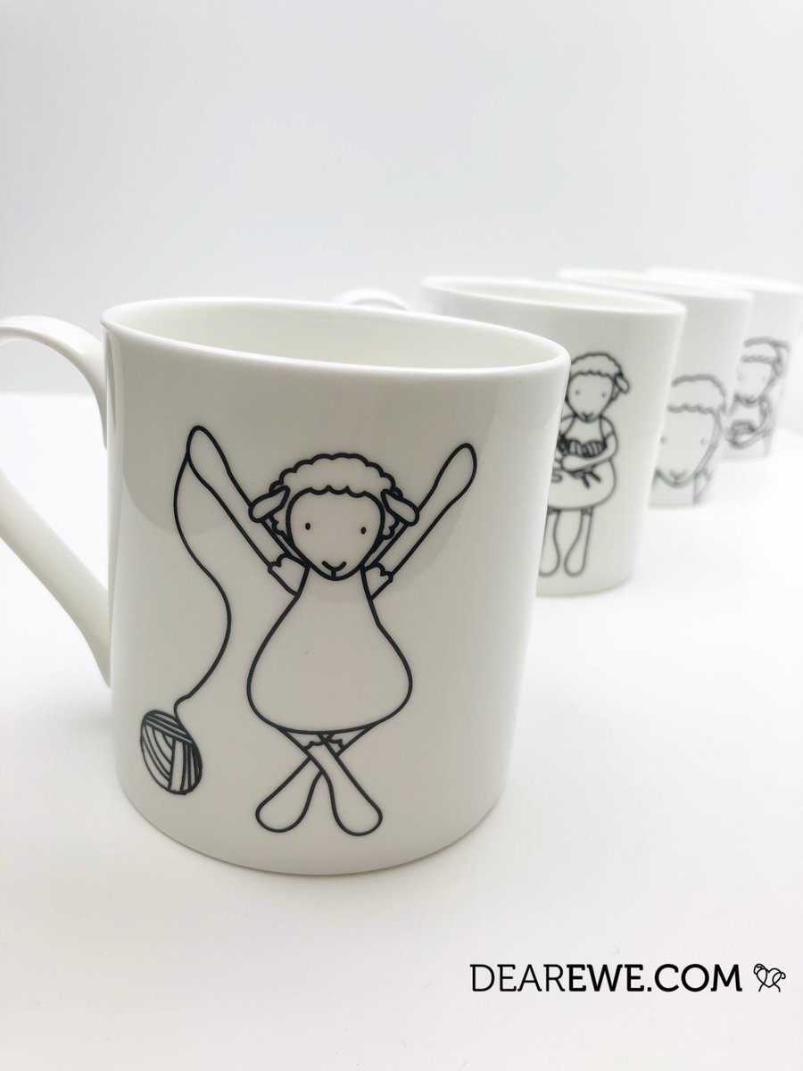 dear_ewe's tweet photo. We are now sold out of Crafty Little Ewe and Brew for Ewe and limited stock of Scissor Mugs, I Love Ewe and Yarny Ewe. They are available for pre-order via DM. #craftybrew #litteewe #dearewe https://t.co/fBQBfNOcJ4