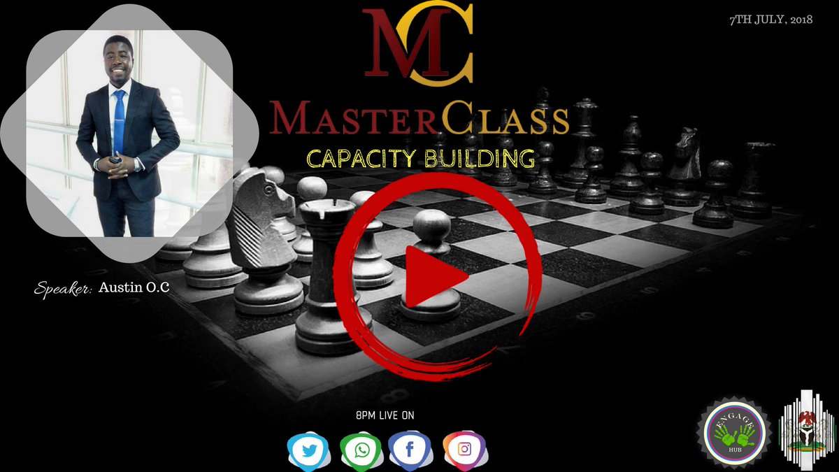 engage_hub's tweet photo. Capacity Building master class today by 8:00pm. Don't miss out of the lecture. To join the audio class on whatsApp send us a dm.
#MasterClass18 #OnlineClasses #Engage_hub #Volunteer #Volunteering #Abuja #AbujaVolunteers #Nigeria #Skills
@princeaustin55 https://t.co/pphTaoo62C