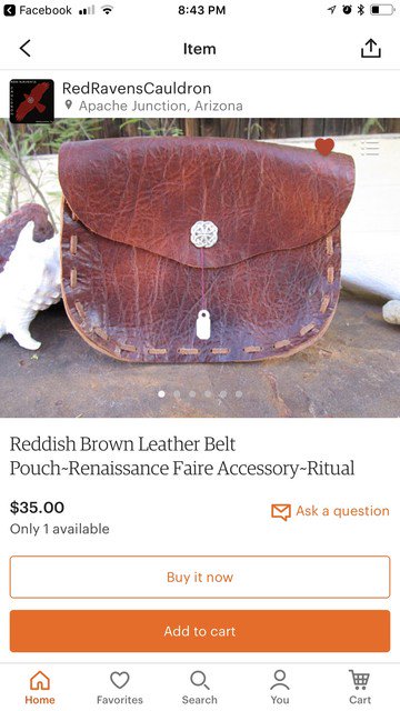 Geek2Glam's tweet image. Reddish Brown Leather Belt Pouch~Renaissance Faire Accessory~Ritual Pouch~LARP~Hand Stitched~Costume by RedRavensCauldron on Etsy i.etsystatic.com/5539051/r/il/f…

@WitchesOfEtsy @Etsy #woeteam #etsy #witchesofetsy #mondayshare #leather #renaissance #larp #roleplaying