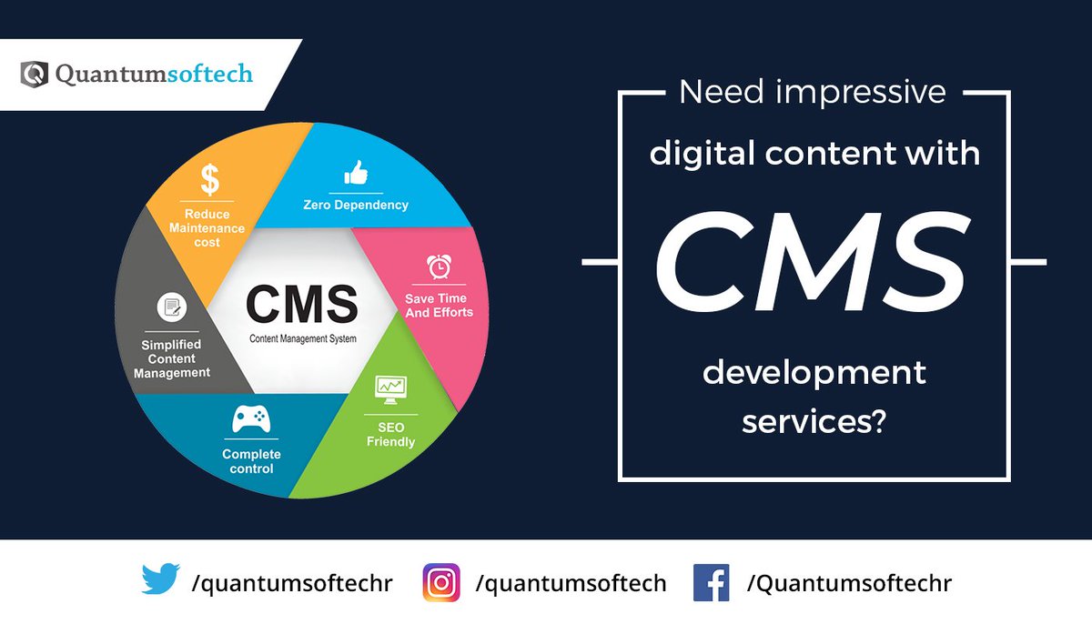 QuantumsoftechR's tweet image. Quantumsoftech CMS development services strategized to place content for maximum customer engagement. Get in touch for your customized content management system.
#cmsdevelopers 
#cmsdevelopmentservices