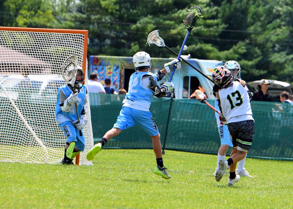 ArmyAntLax's tweet photo. U12 #ArmyAntLax middie Jackson Blaine getting a shot off after a dodge. #CoalitionLaxFamily #CoalitionLax #Middie #ShootingOnTheRun #Dodger https://t.co/48hnmSGzuo
