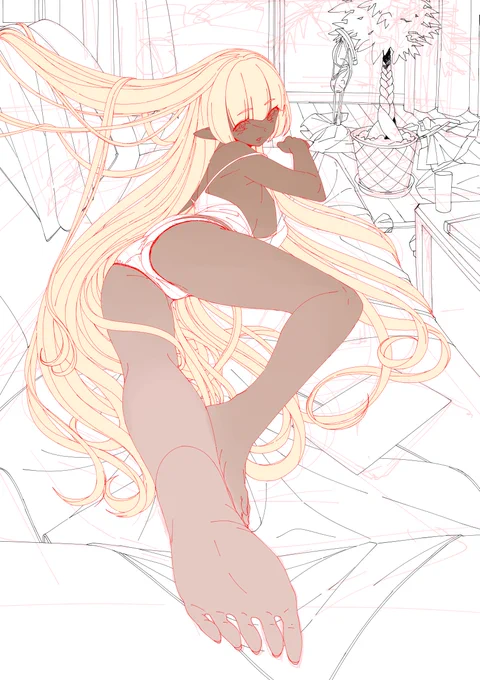 描いてる内にどんどん自信が無くなってくる病_(:3 」∠)_ 