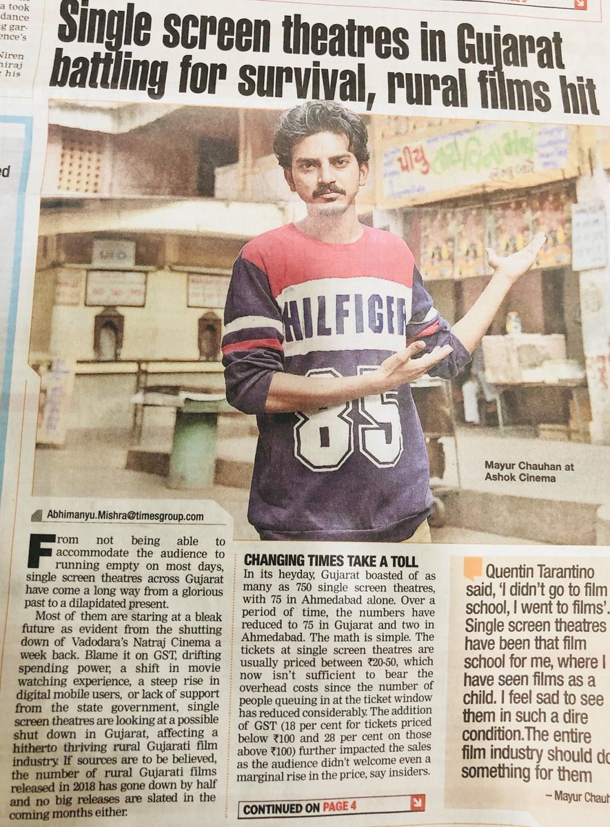 WhoMayurChauhan's tweet image. Single Screen Theatres are dying ! Sad 😔

#Gujarat #Cinema #UrbanProblems