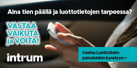 IntrumSuomi's tweet photo. Yrittäjä! Haluaisimme kuulla mielipiteesi luottotietopalveluista. Kyselyn avulla voimme tarjota jatkossa entistä asiakaslähtöisempiä luottotietopalveluja siten kun sinulle parhaiten sopii. Vastaa, vaikuta ja voita: https://t.co/hWdOC4Wuun #luottotieto #luotonhallinta #yrittäjä https://t.co/yeyD68GSKY