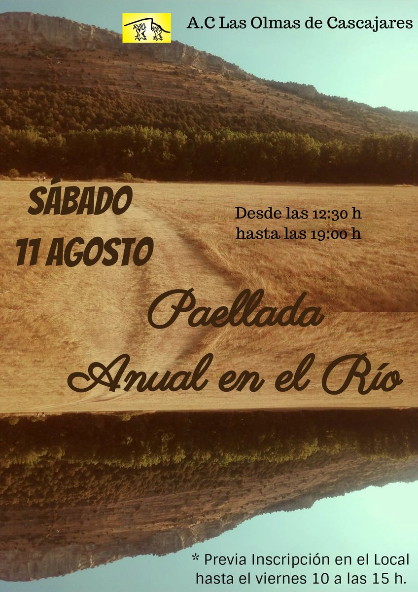 Este sábado, la ya tradicional 🥘 🥘 🥘.... anímate y ven. #Cascajares #Paellada