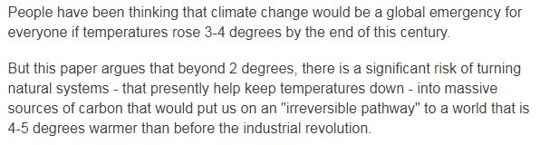 New paper on climate change & 'Hothouse Earth' today. This is in summary why it's a big deal bbc.com/news/science-e…