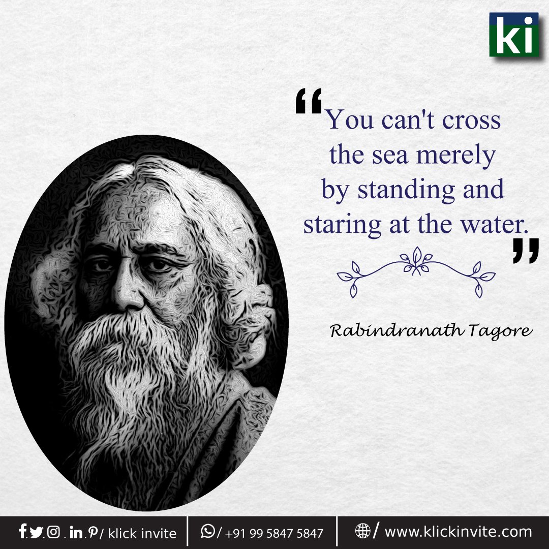 KlickInvite's tweet photo. Remembering Gurudev #RabindranathTagore on his death anniversary. His contribution to literature will always be remembered.
His compositions were chosen as national anthems by India (Jana Gana Mana) and Bangladesh (Amar Shonar Bangla). #TuesdayThoughts #KlickInvite https://t.co/DjExuAIbjC