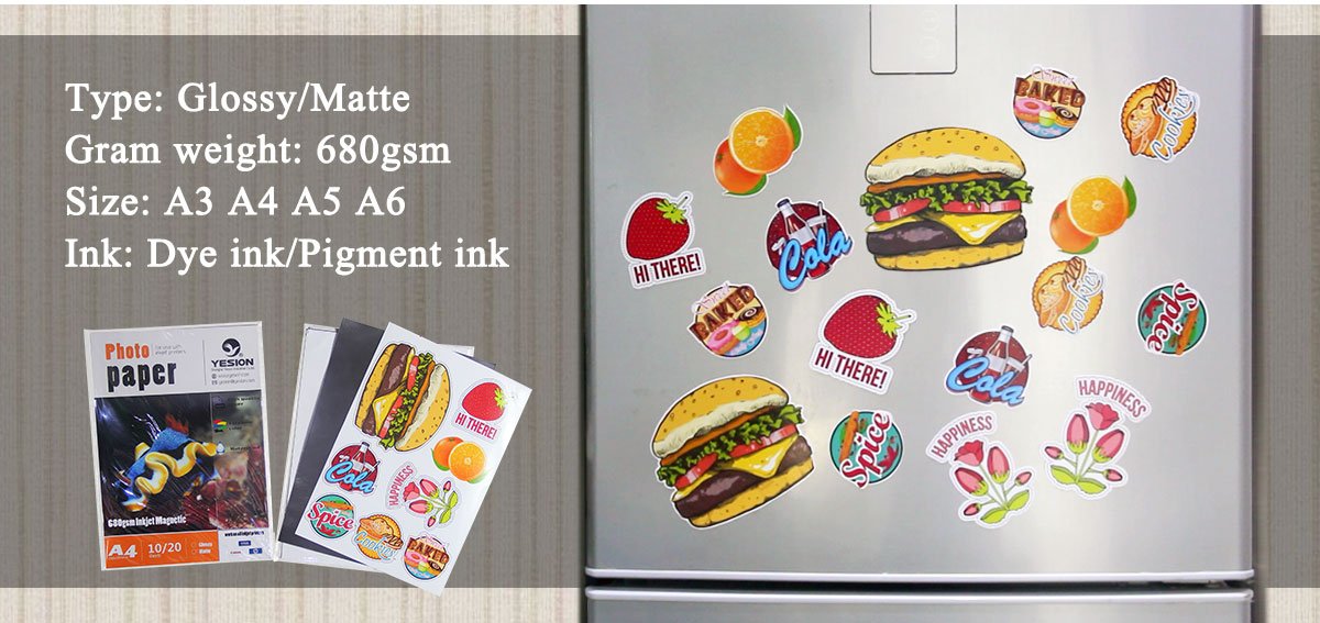 how to use magnetic photo paper on fridge.
we can offer glossy and matte magnetic photo paper.
Easy to trim,Compatible with any inkjet printer,Easily stick it to fridge or any metal surface. 
Website:yesion.com
Email:yesion@yesion.com
whatsapp:+8617702143995