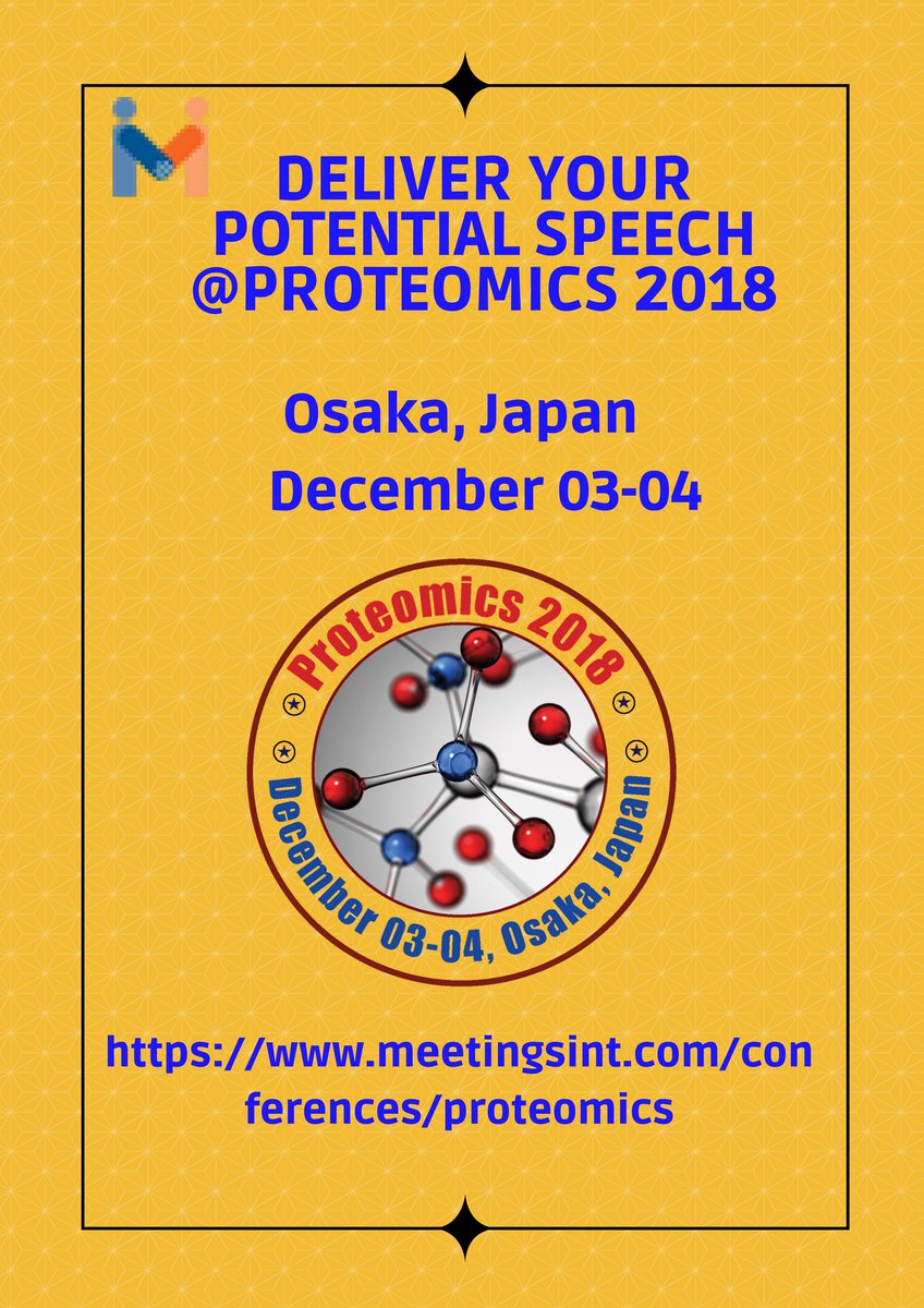 proteomics_2018's tweet photo. #Deliver_your_potential_speech @proteomics_2018 , #Osaka, #Japan in #December 03-04 and grab an opportunity to meet the Experts to share your knowledge with them and gain immense knowledge from them.....
For more details visit us at: https://t.co/s5QmvaLlbP
@ProteinBiology https://t.co/hRnTWqfpj7