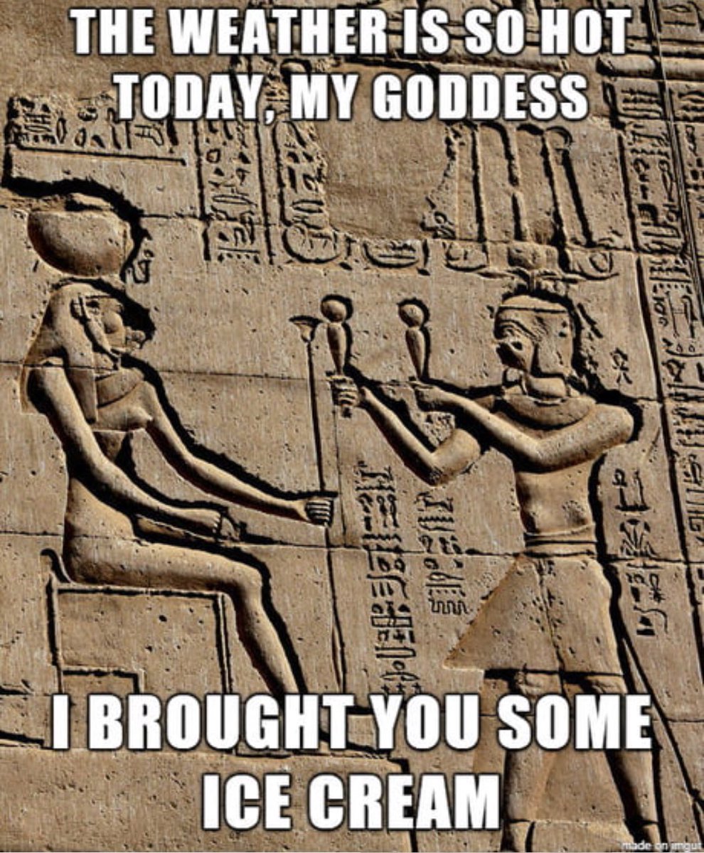 Travel Tuesday fun! 🍦🍦🤣😂 #Traveltuesday #quote #FunniestTweets #ancientegypt #history #icecreamfun #funny #madeuslaugh