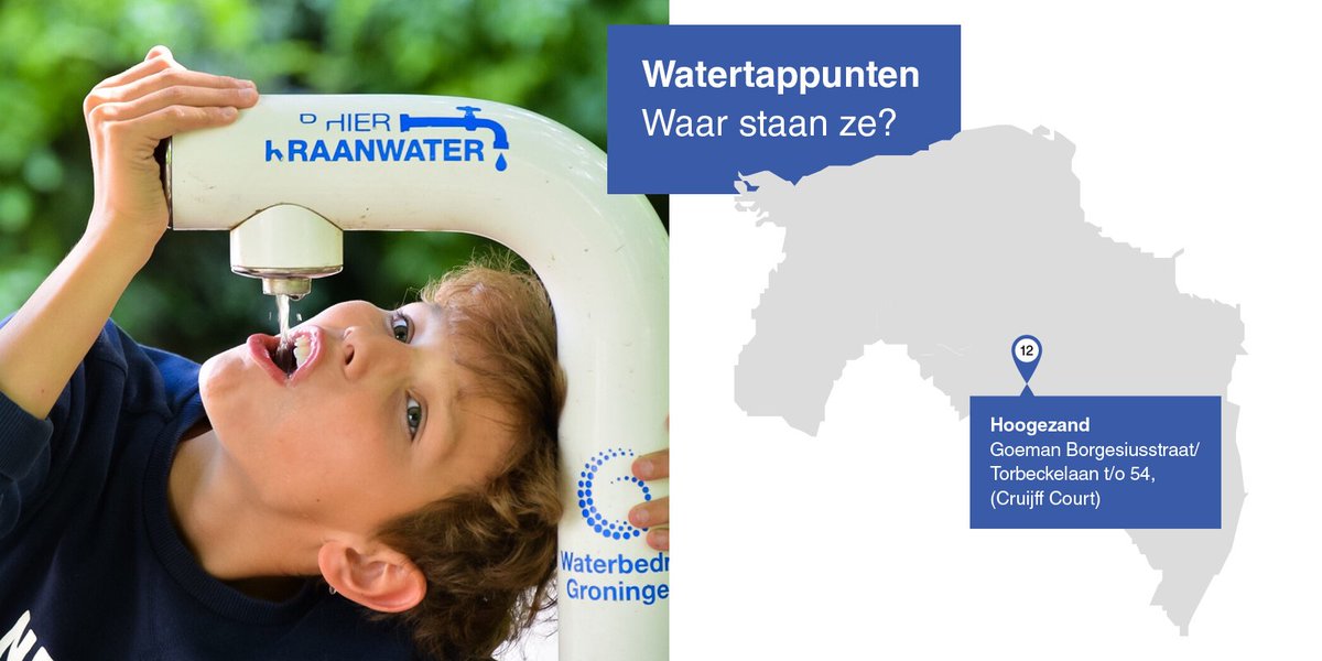 Ook in Hoogezand kan je je dorst lessen bij ons watertappunt