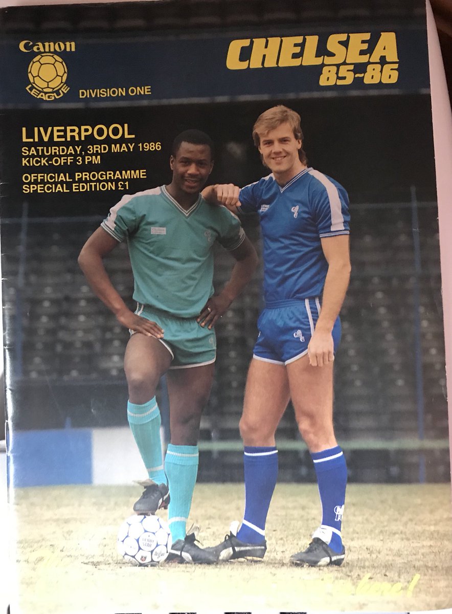 ClasicProgramme's tweet photo. 03 May 1986 Stamford Bridge 
Chelsea 0-1 Liverpool
(Dalglish’s goal clinches title)
First Division 
Attendance: 43,900
Goal Scorers:
Liverpool - Dalglish 23’. https://t.co/RGb7QqDoPp
