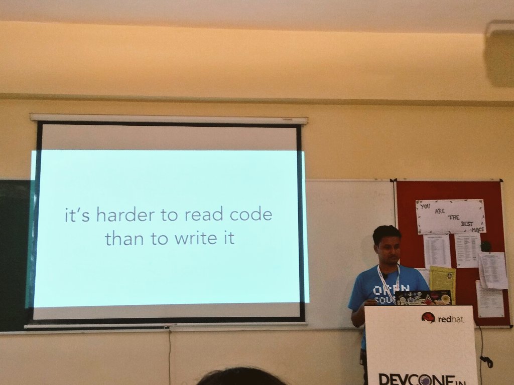 aavrug's tweet image. @yudocaa at #devconf_in