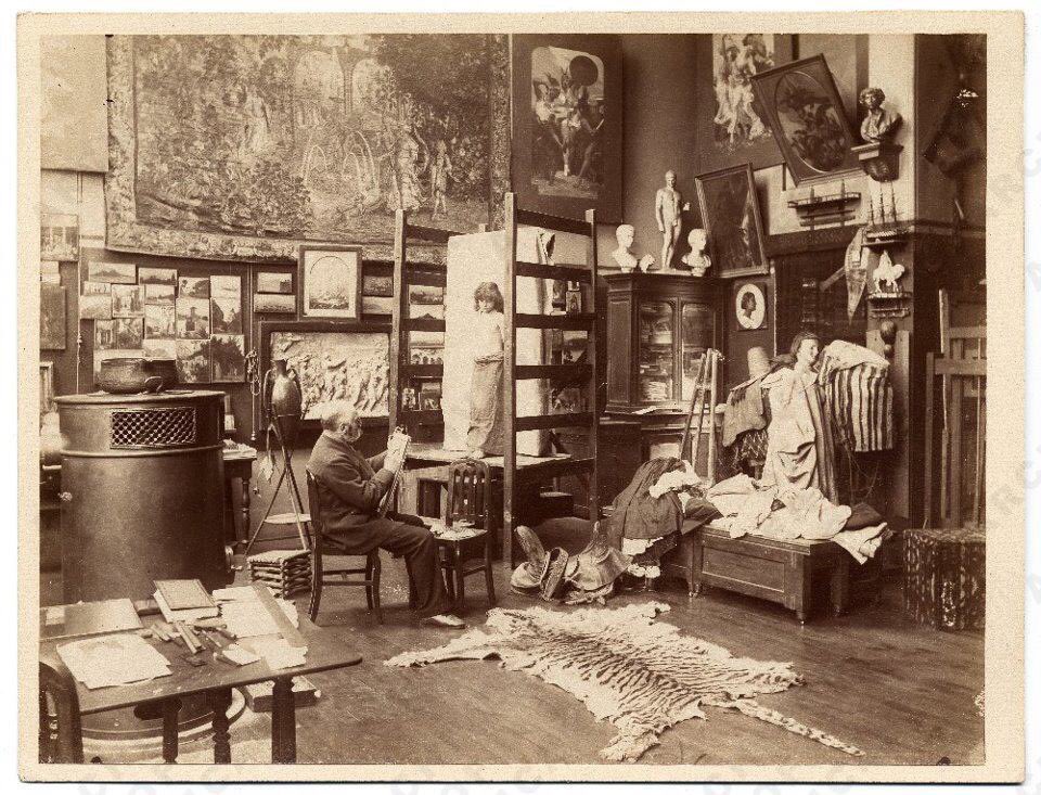 Gustave Boulanger in his Paris studio  ca.1885
#gustaveboulanger #Studio #ateiler #paris