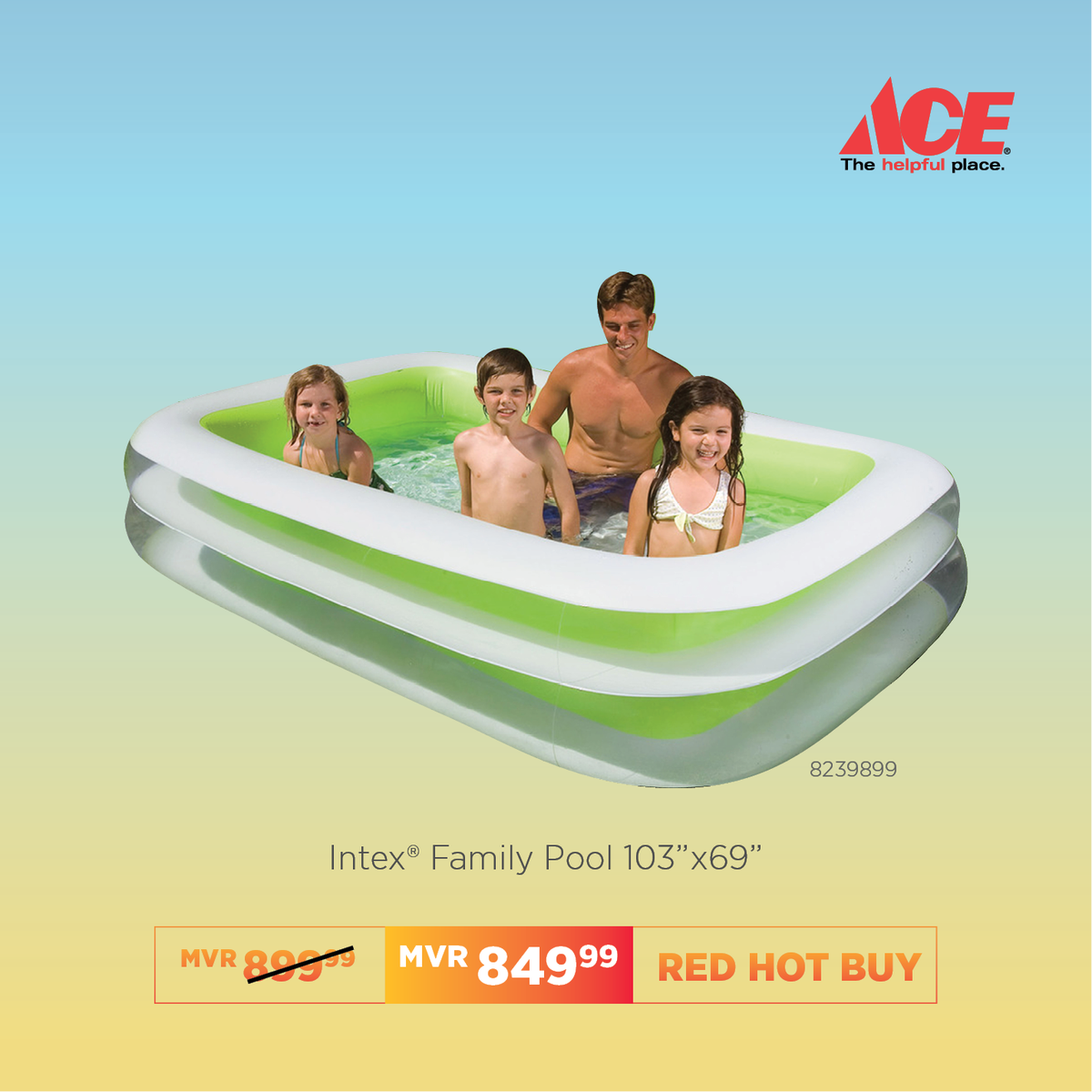 ACEhardwareMV's tweet image. Looking for some pool fun with your kids? Then this one is for you! #familypool #acehardwaremv #redhotbuy