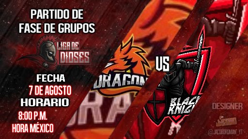 🌟 Segundo partido del "Grupo G" entre 🌟
🏆 <a href="/DragonsEsports1/">VPG DRAGONS Esports</a>  vs @BlacknightsLA 🏆
🌟7 de Agosto🌟
🌟8:00 P.M Hora 🇲🇽🌟