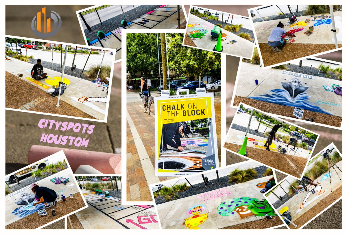 CitySpots_'s tweet photo. "Chalk on the Block" @ Bagby Park | #MidtownHouston #CitySpots https://t.co/97tRK9PLPW
