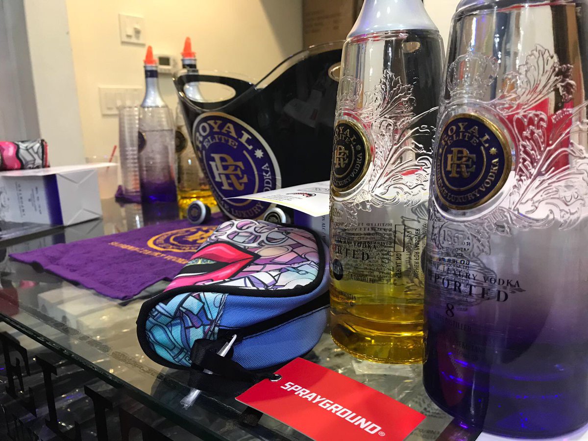 royalelitevodka's tweet photo. Royal Elite x SPRAYGROUND - the @sprayground event in Hollywood CA was🔥🔥🔥🔥...SUPREME LUXURY 

@jbalvin @ozuna #sprayground jbalvin #ozuna #travisscott #liveroyal #ysl #cardib @off__white @lelepons @gucci  #royalelitevodka #supreme #luxury #offwhite #lelepons #Gucci https://t.co/QB42yzpLzV